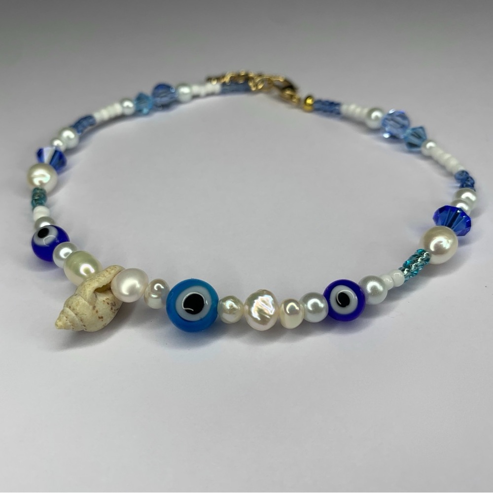 5/$20 🇬🇷 Mykonos Mornings - Handmade Greece Anklet